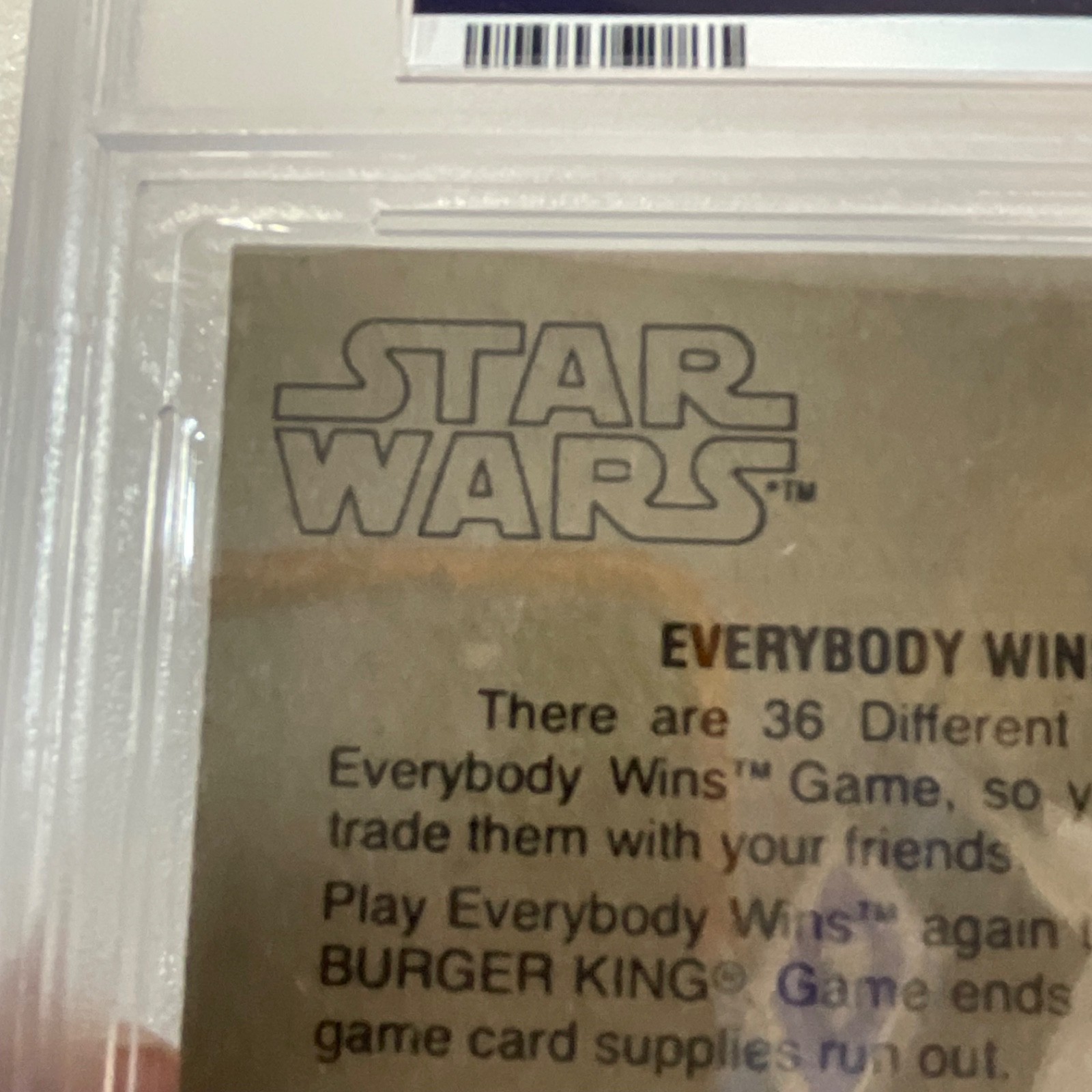1980 Star Wars Burger King Luke Captured 3-Panel PSA 7 CERT#149549749 - Image 16