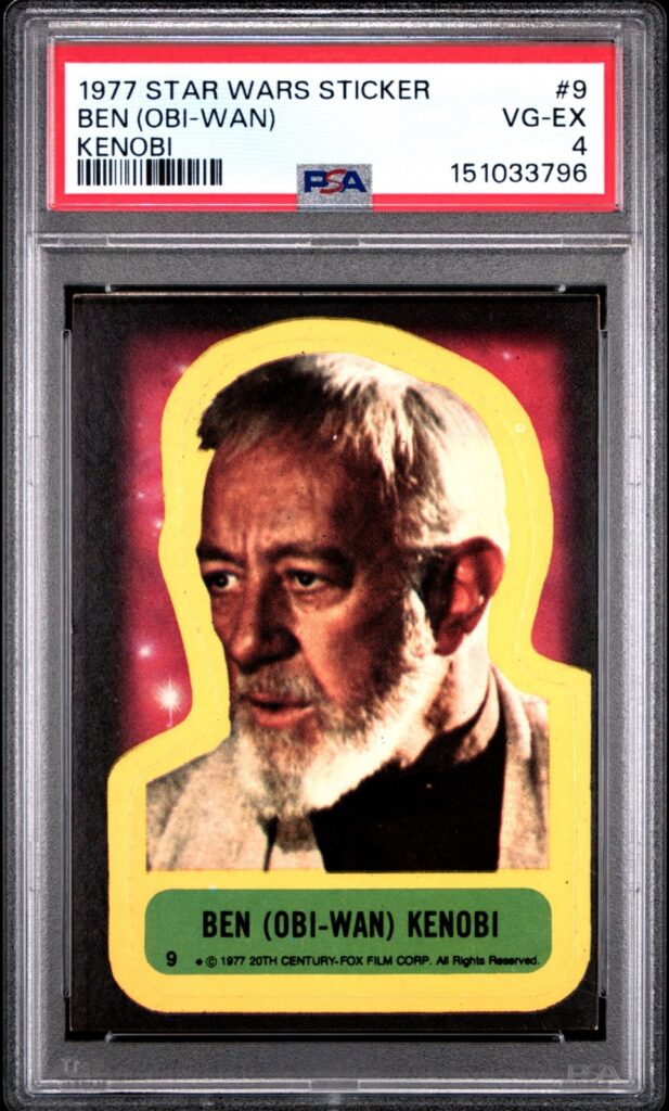 Star Wars 1977 Ben Obi-Wan Kenobi Sticker Card #9 PSA 4 CERT#151033796 - Image 1
