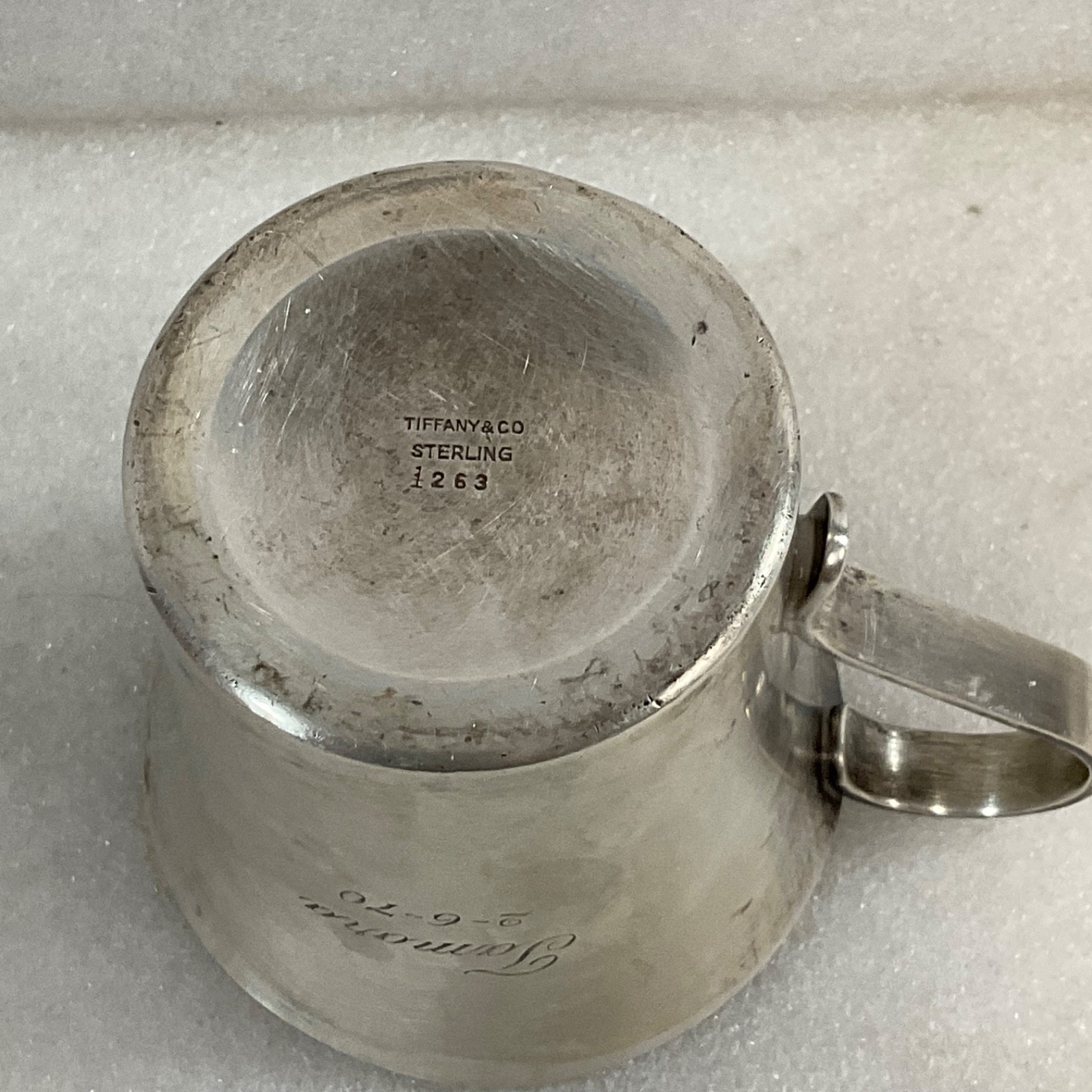 Tiffany & Co Sterling Silver Cup 1263 4.8 oz Engraved Date 2-6-70 - Image 5