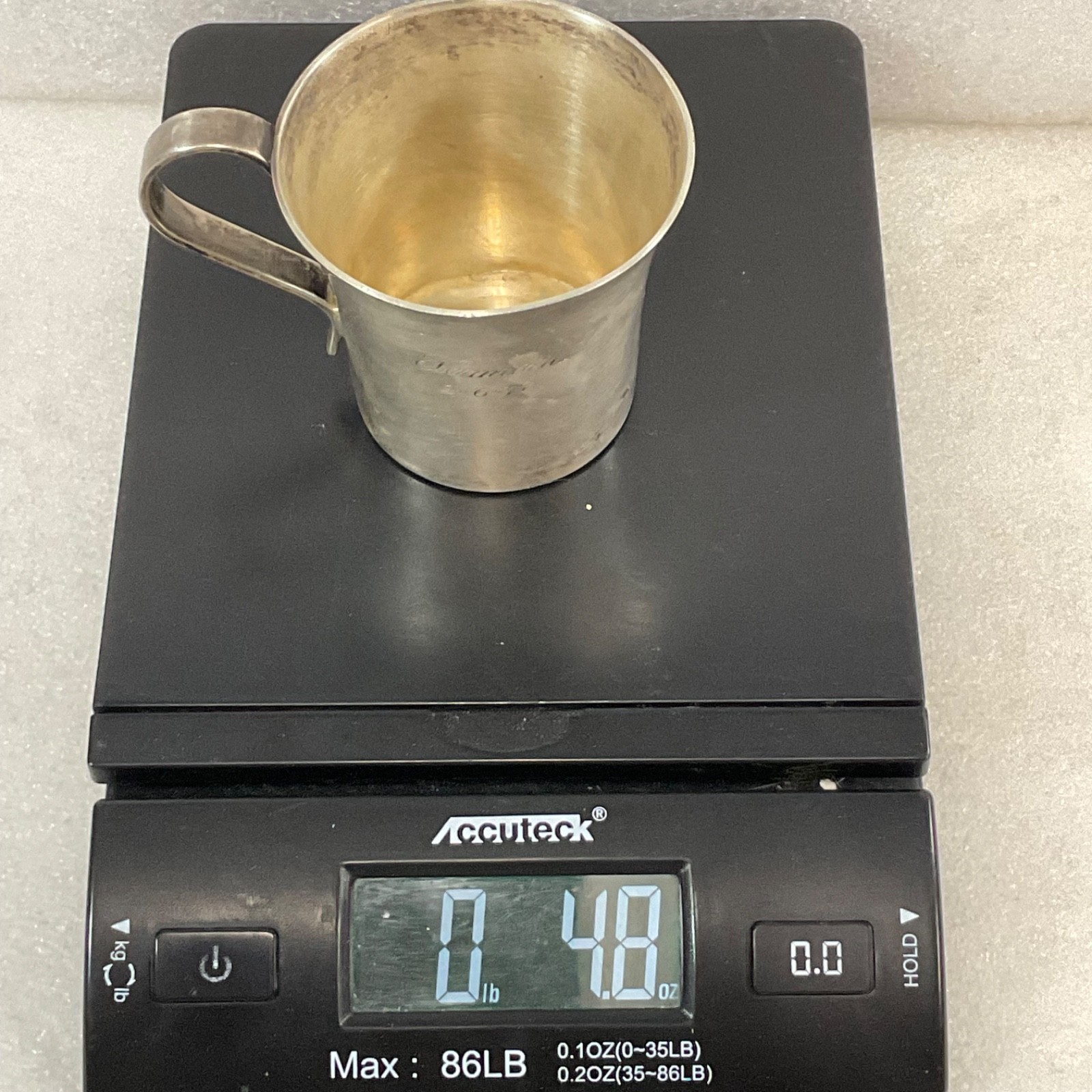 Tiffany & Co Sterling Silver Cup 1263 4.8 oz Engraved Date 2-6-70 - Image 11