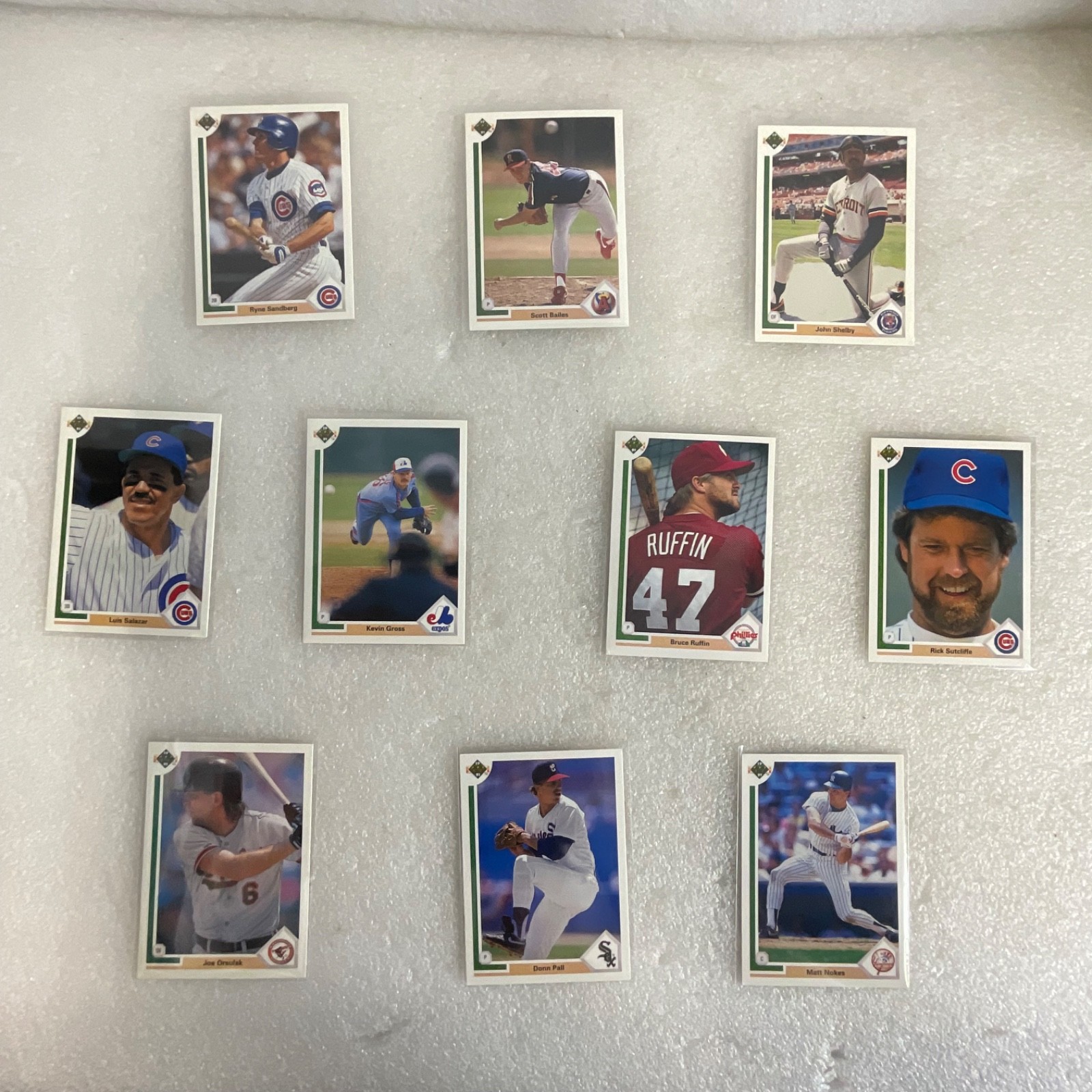 1991 Upper Deck Baseball 10 Card Lot Ryne Sandberg Sutcliffe Cubs Yankees - Image 1