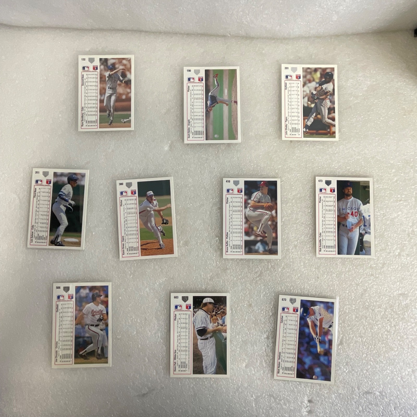 1991 Upper Deck Baseball 10 Card Lot Ryne Sandberg Sutcliffe Cubs Yankees - Image 2