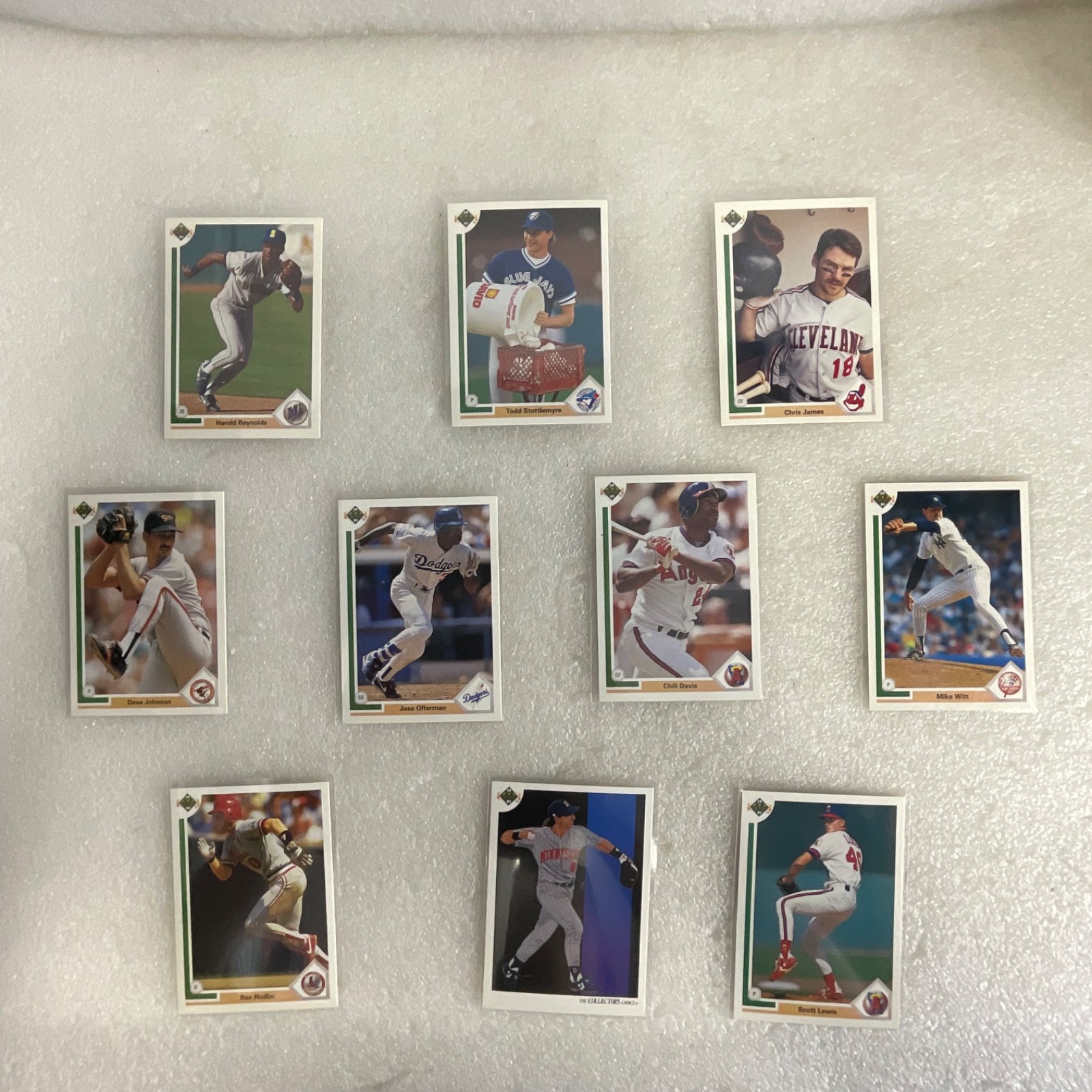 1991 Upper Deck Baseball 10 Card Lot Gary Gaetti Chili Davis Reynolds - Image 1