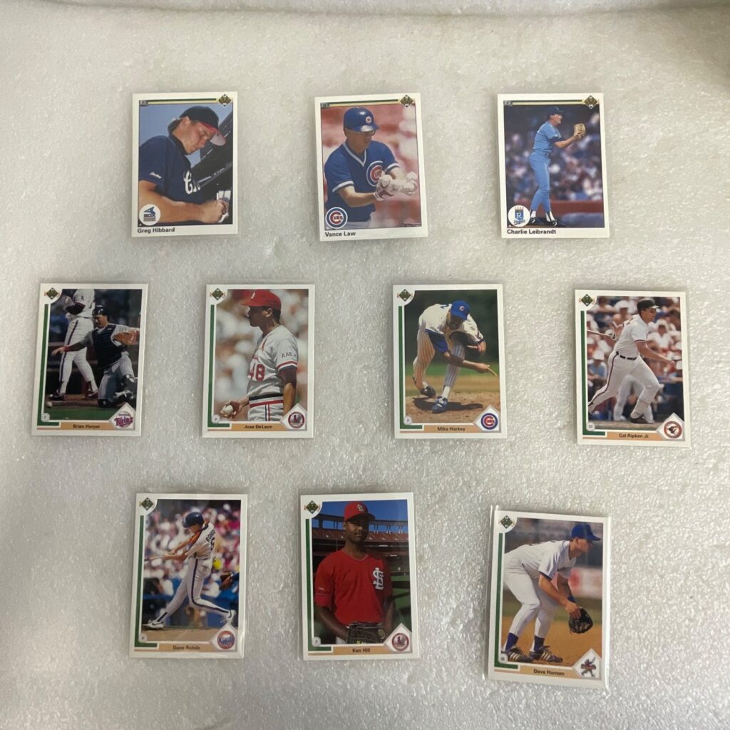 1990-91 Upper Deck Baseball 10 Card Lot Cal Ripken Jr Cubs Cardinals - Image 1