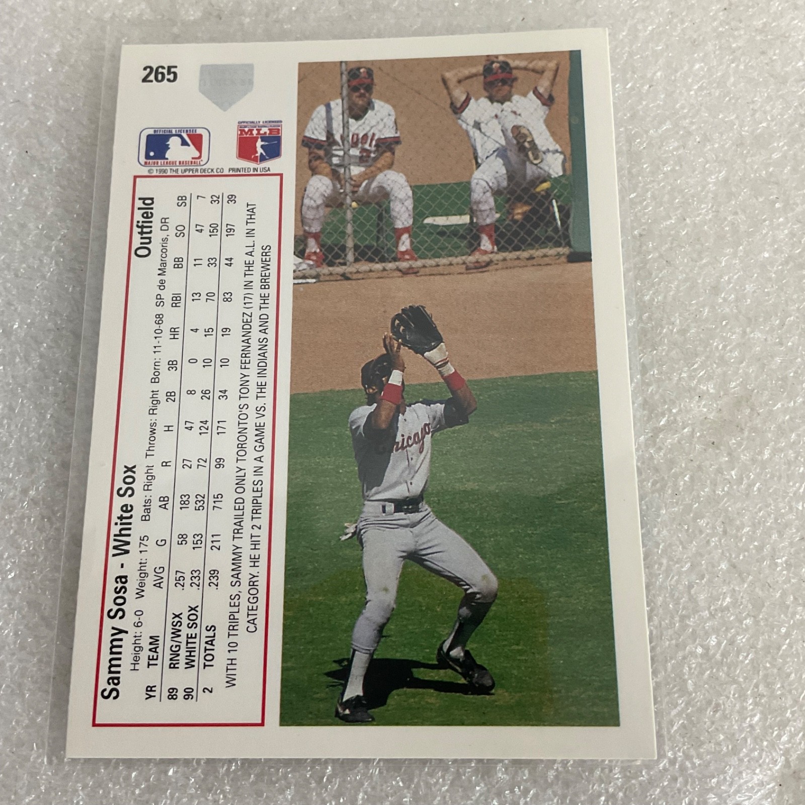 1991 Upper Deck Baseball 10 Card Lot Sammy Sosa Tim Raines Jack Morris - Image 13