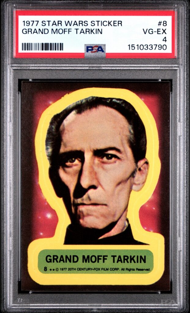 Star Wars 1977 Grand Moff Tarkin Sticker Card #8 PSA 4 CERT#151033790 - Image 1