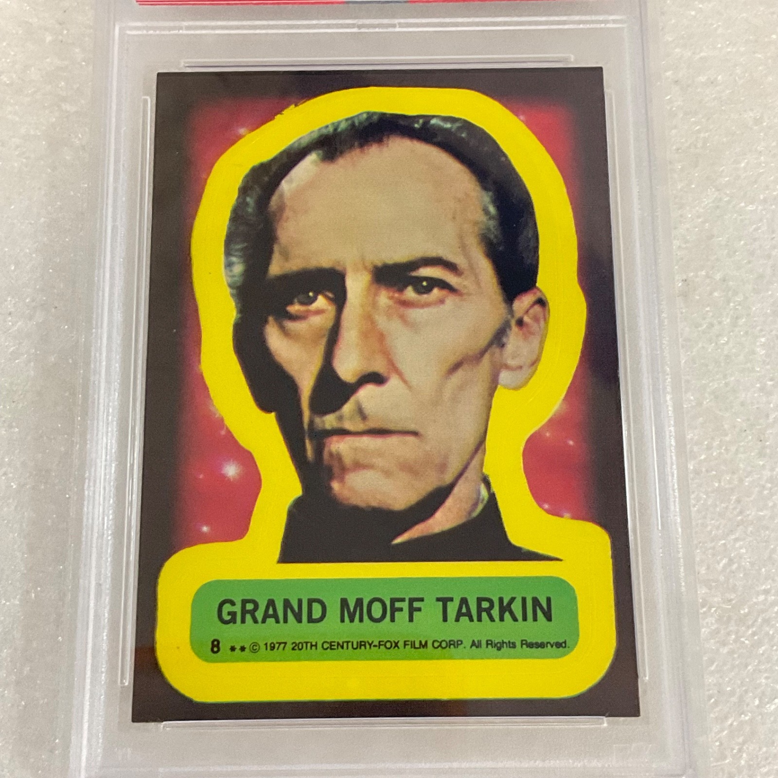 Star Wars 1977 Grand Moff Tarkin Sticker Card #8 PSA 4 CERT#151033790 - Image 5