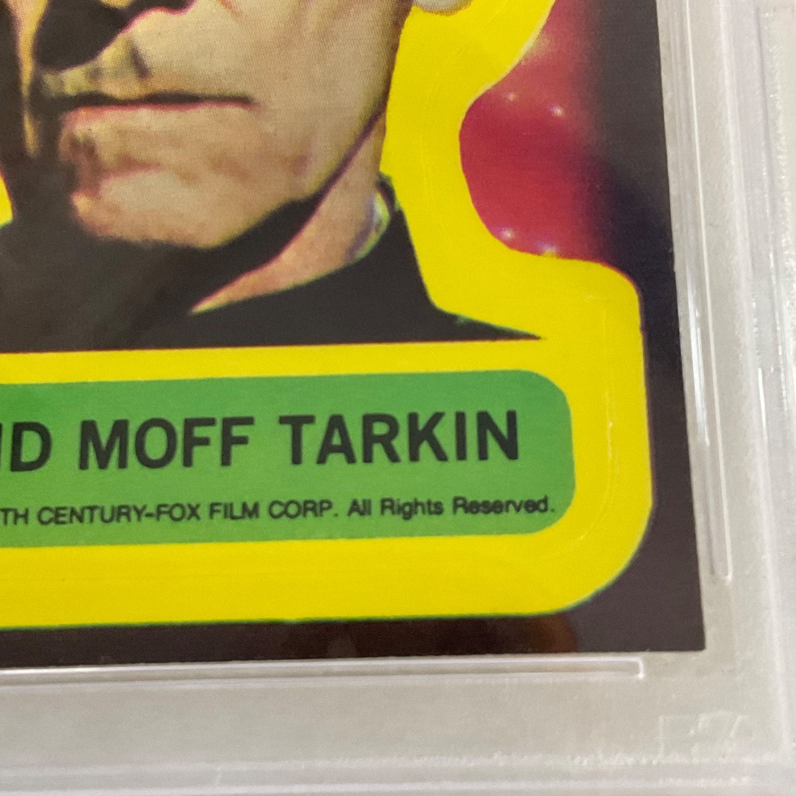 Star Wars 1977 Grand Moff Tarkin Sticker Card #8 PSA 4 CERT#151033790 - Image 9