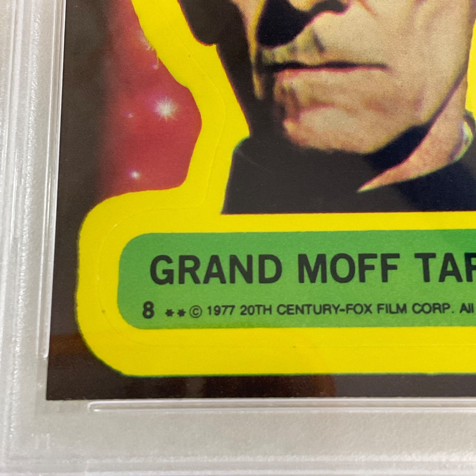 Star Wars 1977 Grand Moff Tarkin Sticker Card #8 PSA 4 CERT#151033790 - Image 10