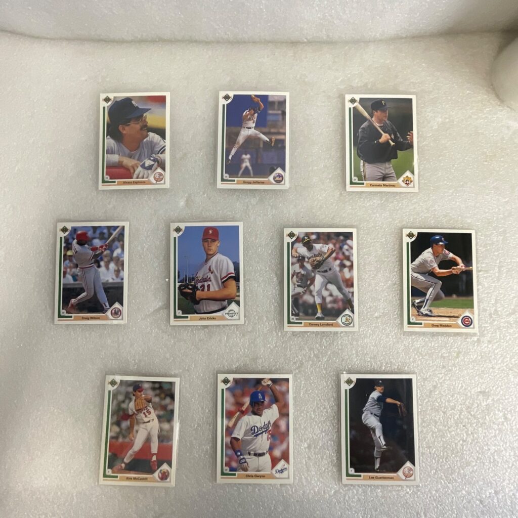 1991 Upper Deck Baseball 10 Card Lot Greg Maddux Jefferies Yankees Cubs - Image 1