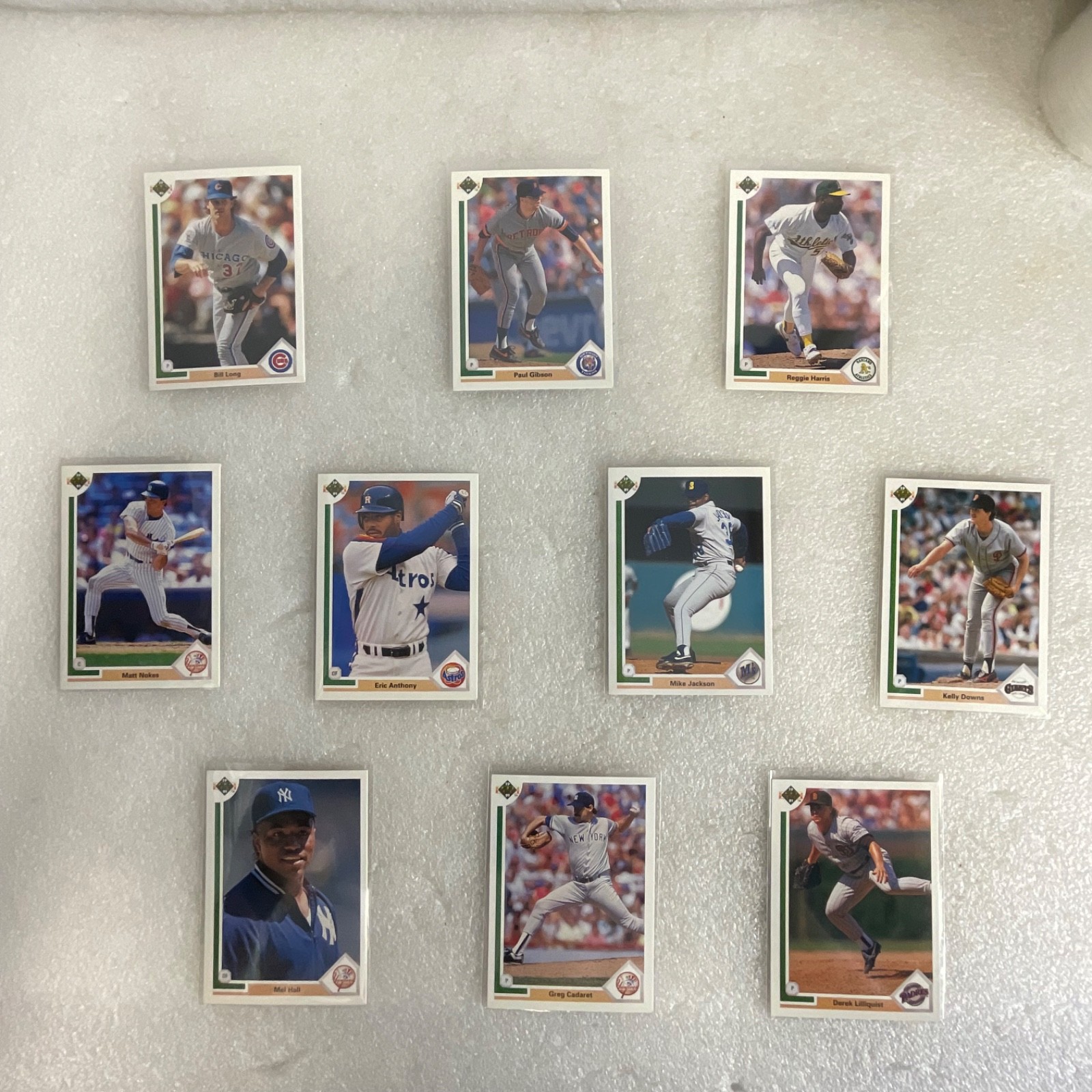 1991 Upper Deck Baseball 10 Card Lot Yankees Matt Nokes Mel Hall Cubs - Image 1