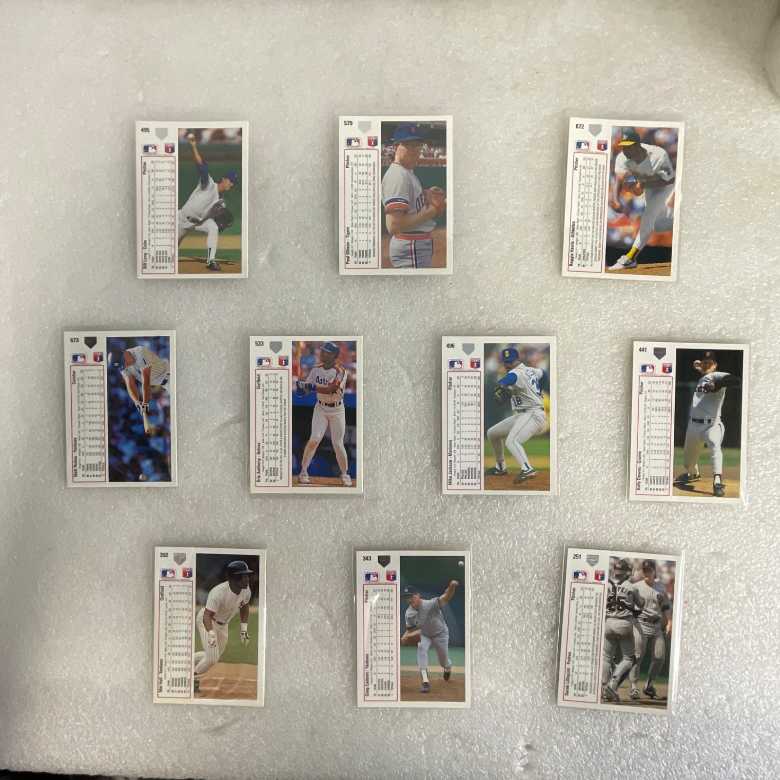1991 Upper Deck Baseball 10 Card Lot Yankees Matt Nokes Mel Hall Cubs - Image 2