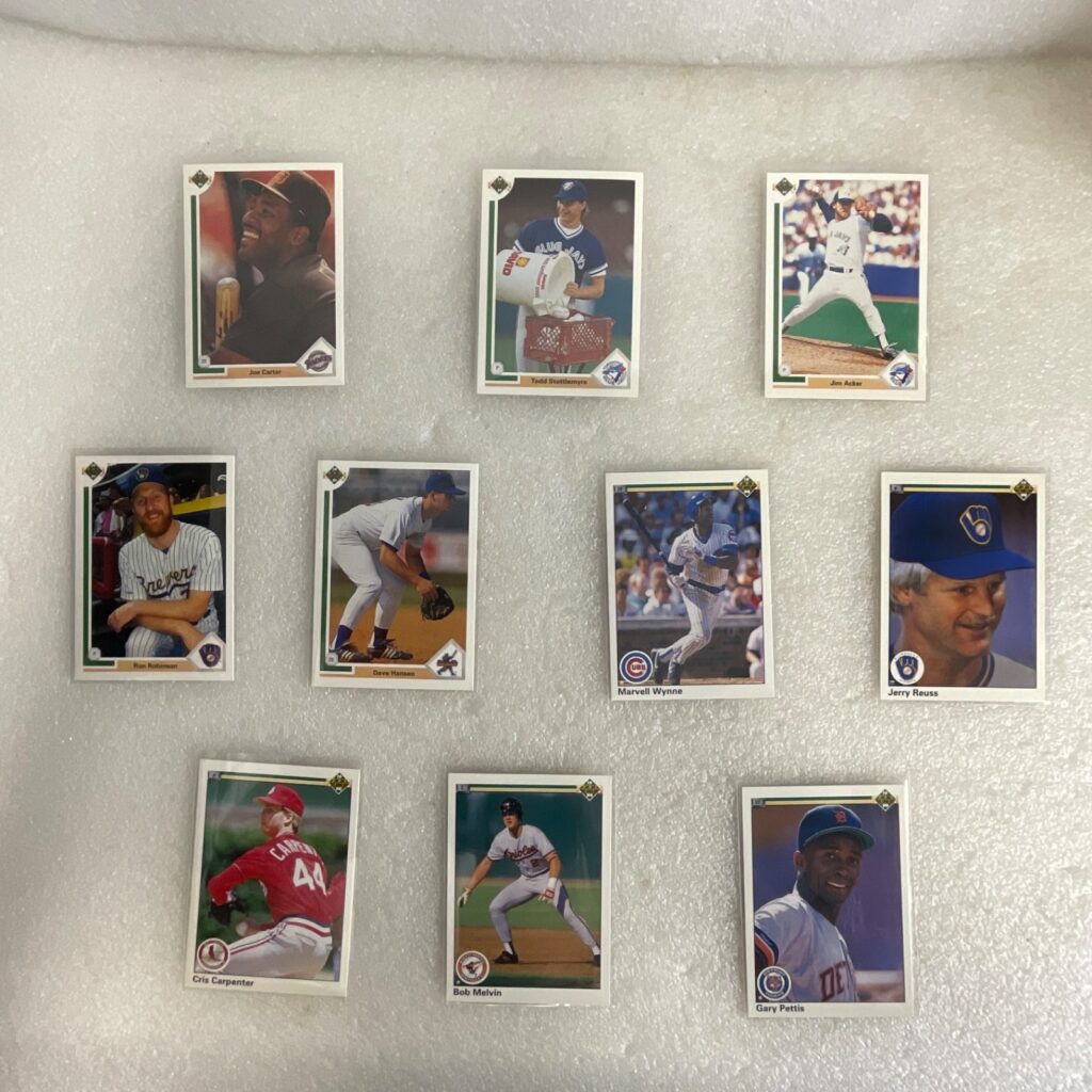 1990-1991 Upper Deck Baseball 10 Card Lot Joe Carter Blue Jays Brewers - Image 1