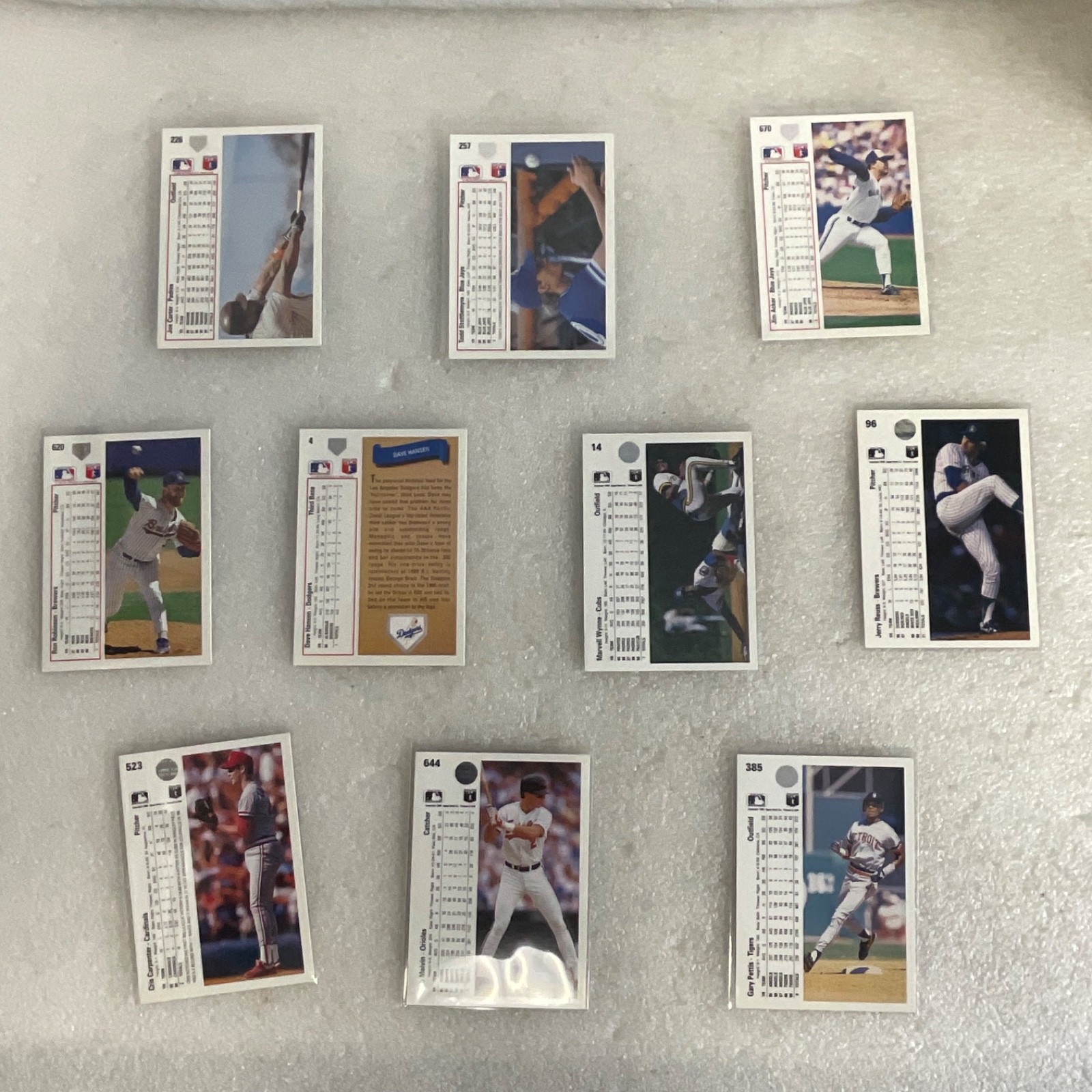 1990-1991 Upper Deck Baseball 10 Card Lot Joe Carter Blue Jays Brewers - Image 2