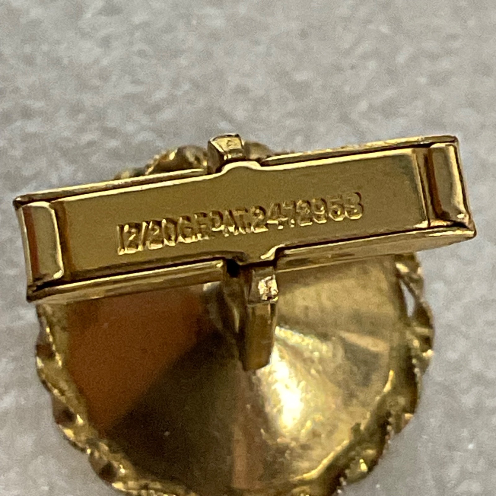 Vintage Gold Tone Cufflinks with Faux Pearl Center 7.27g Classic Formal Jewelry - Image 6