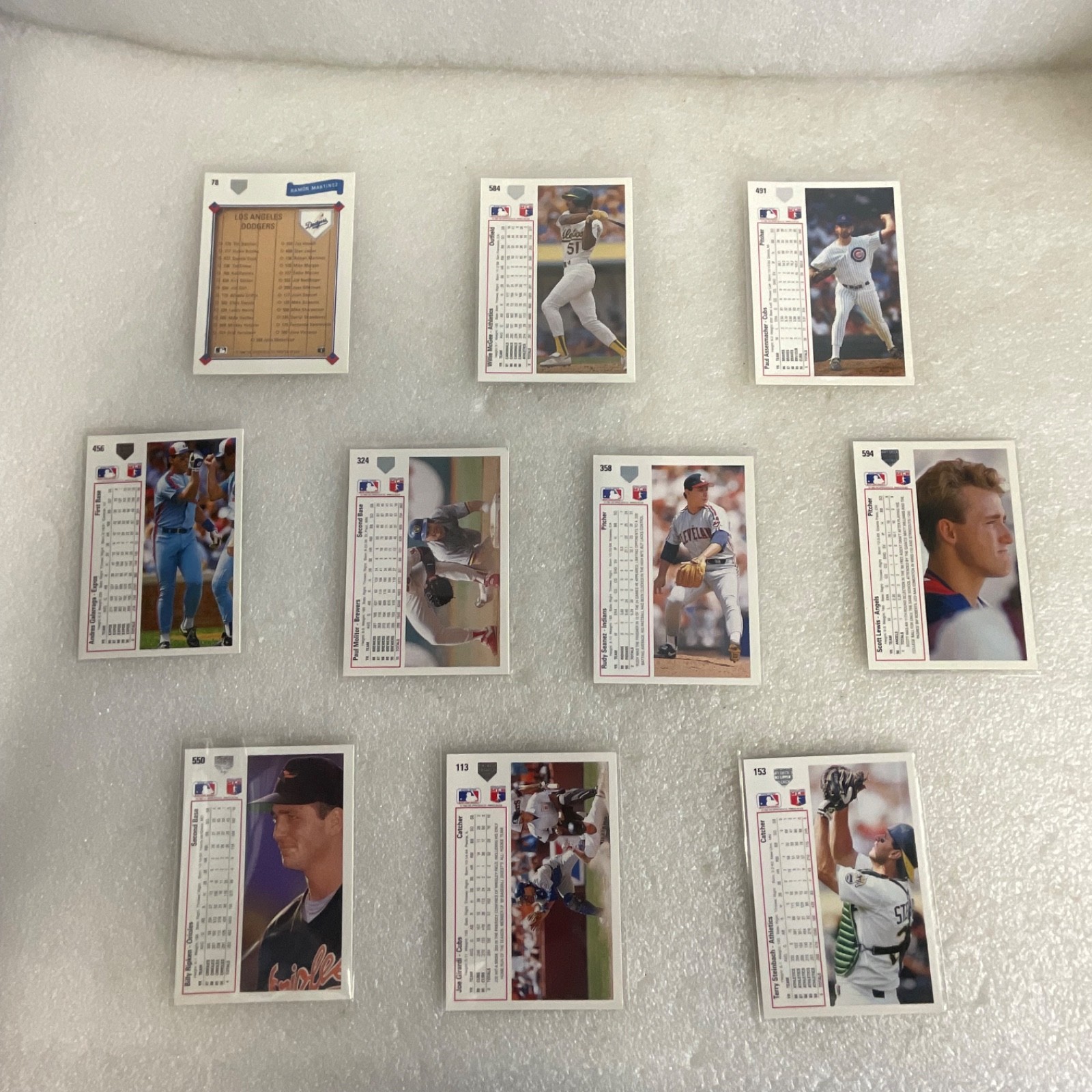 1991 Upper Deck Baseball 10 Card Lot Molitor Galarraga McGee Ripken - Image 2