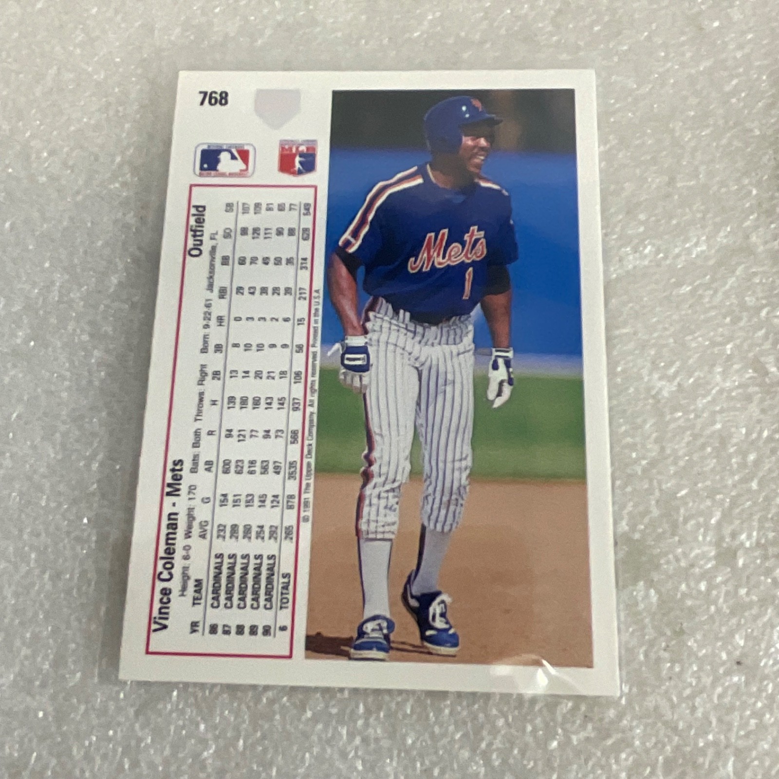1991 Upper Deck Baseball 10 Card Lot Coleman Barfield Key Phillies Yankees - Image 18
