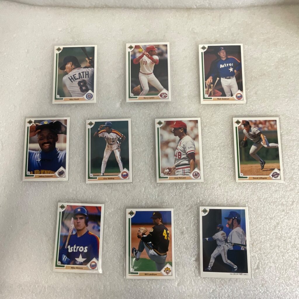 1991 Upper Deck Baseball 10 Card Lot Barry Larkin Dave Parker Tigers Astros - Image 1