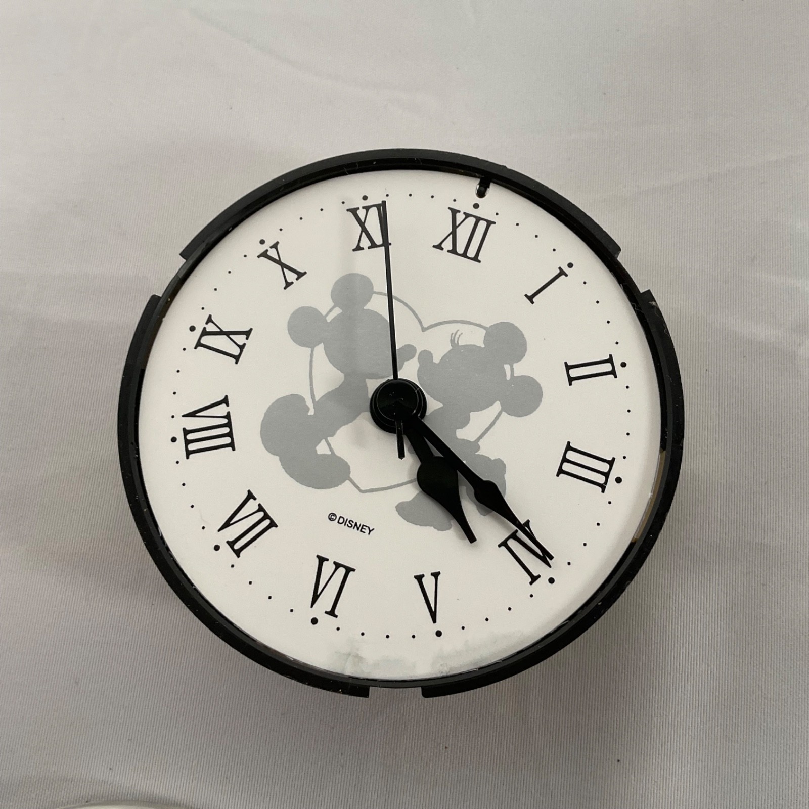 Disney Mickey Minnie Wedding Mantel Clock Bride Groom Clear 7.5 in - Image 15