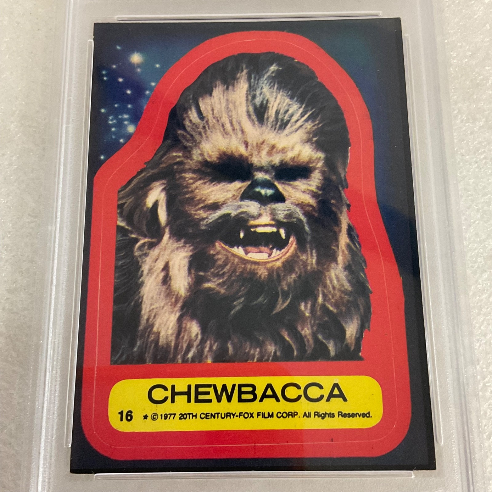 Star Wars 1977 Chewbacca Sticker Card #16 PSA 4 CERT#151033820 - Image 5