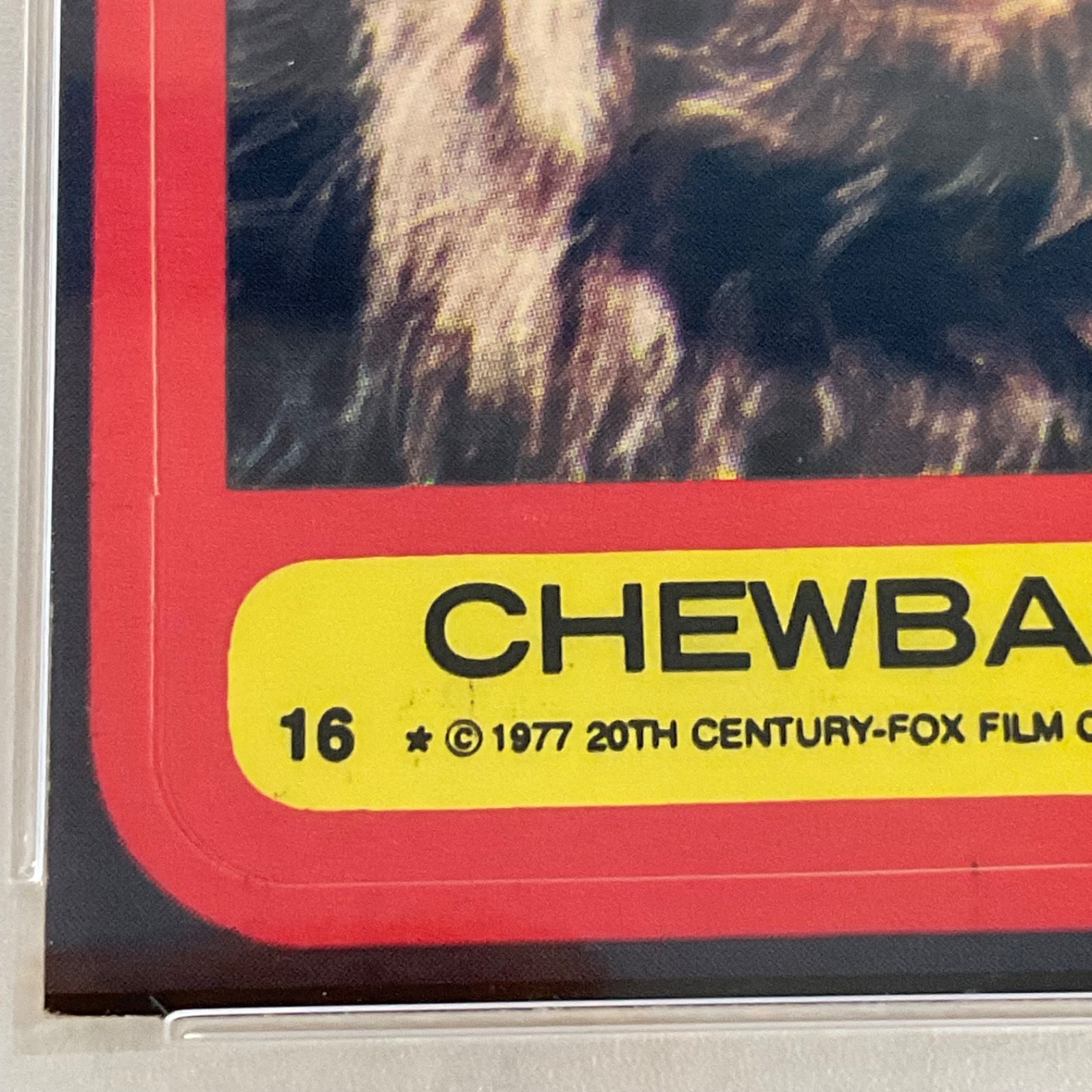 Star Wars 1977 Chewbacca Sticker Card #16 PSA 4 CERT#151033820 - Image 11