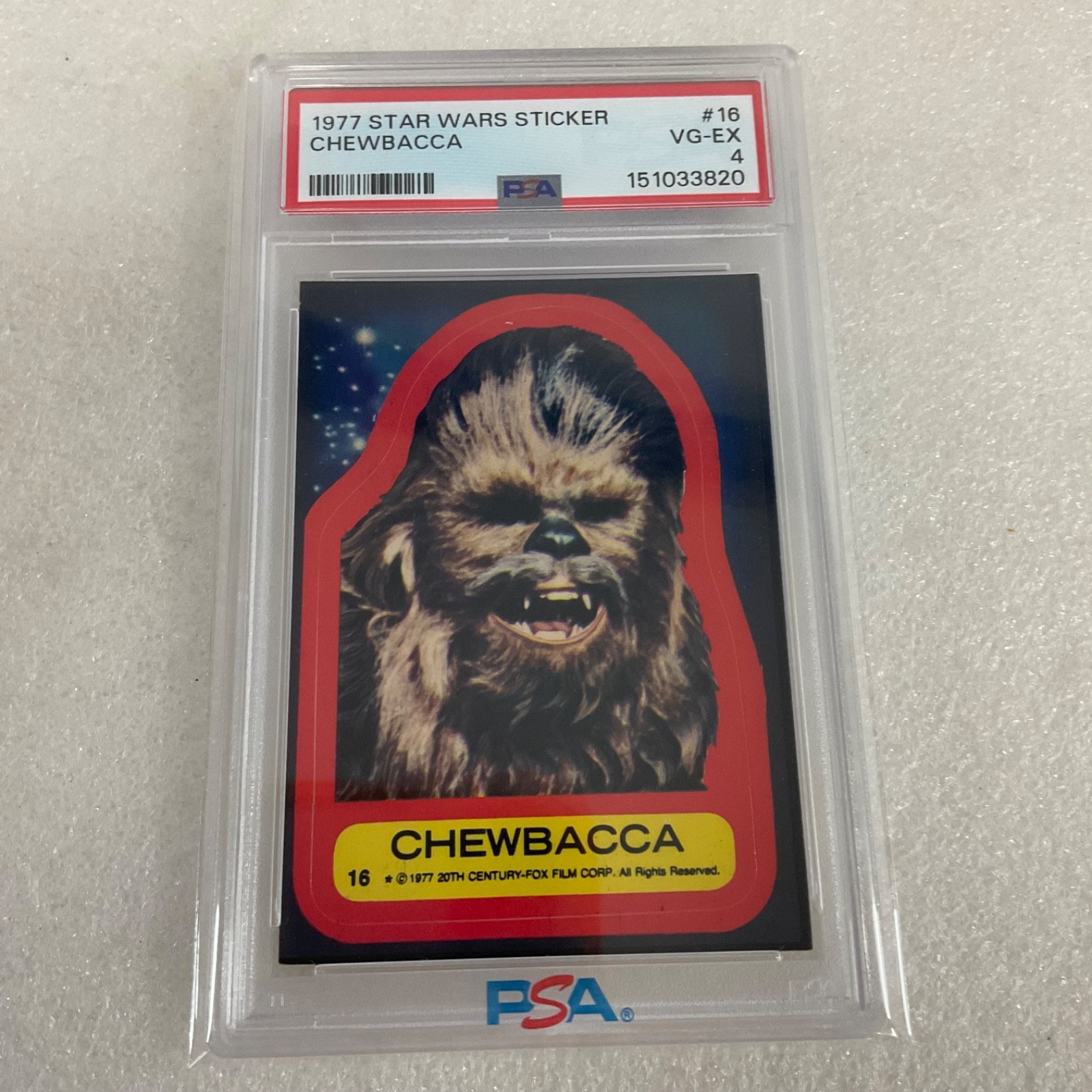 Star Wars 1977 Chewbacca Sticker Card #16 PSA 4 CERT#151033820 - Image 19