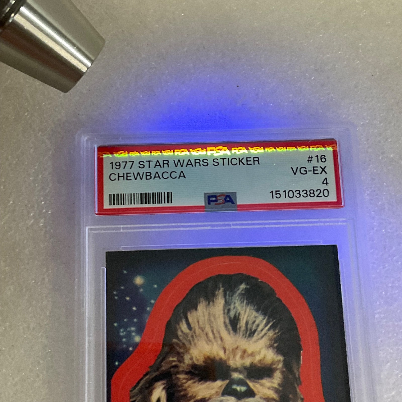 Star Wars 1977 Chewbacca Sticker Card #16 PSA 4 CERT#151033820 - Image 17