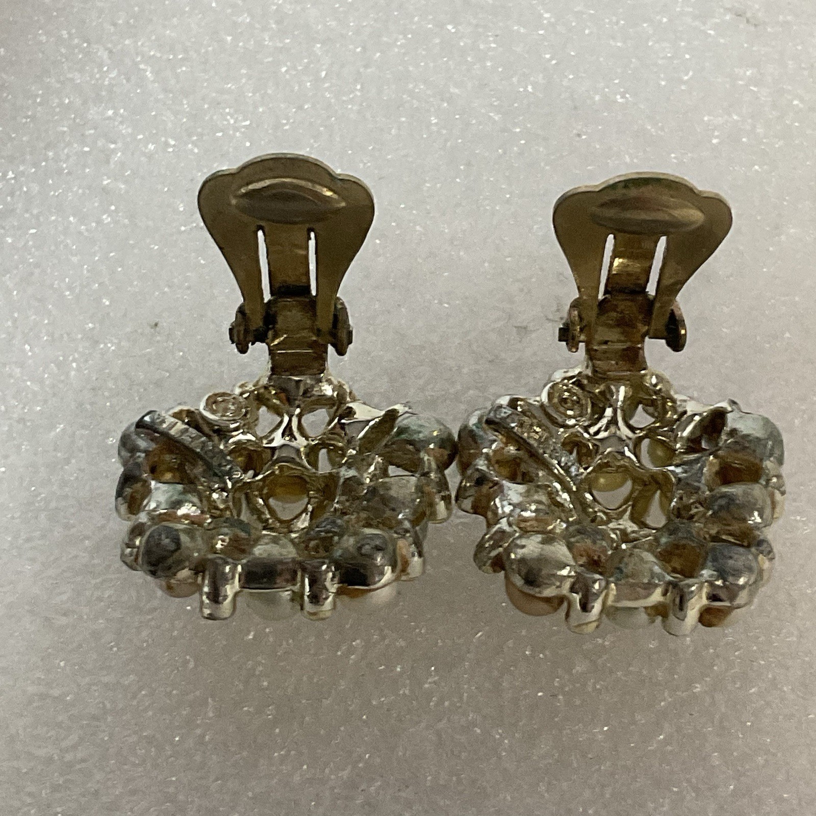 Vintage Marbella Starfish &FauxPearl Clip On Earrings With Missing Pearl&Stone - Image 2