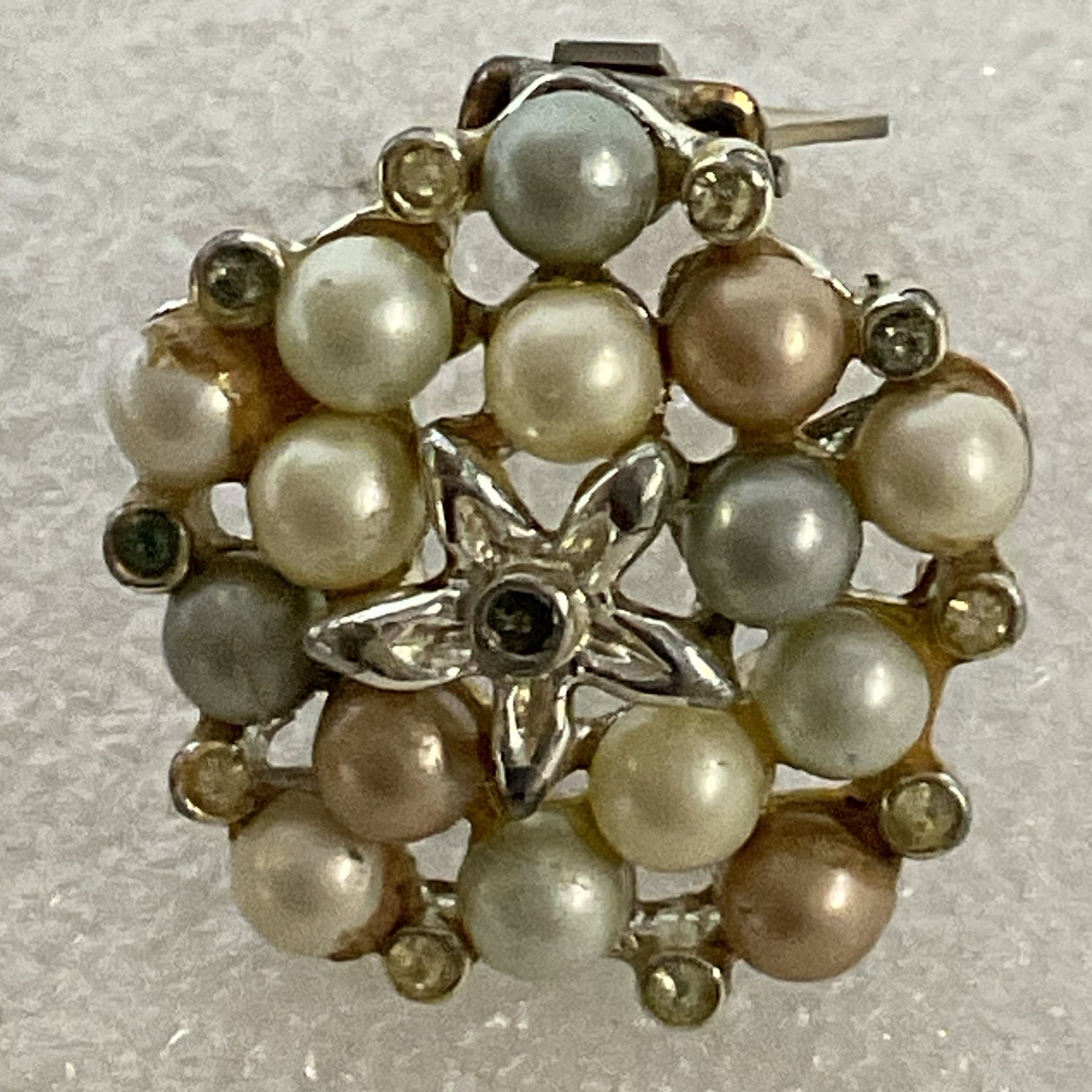 Vintage Marbella Starfish &FauxPearl Clip On Earrings With Missing Pearl&Stone - Image 7