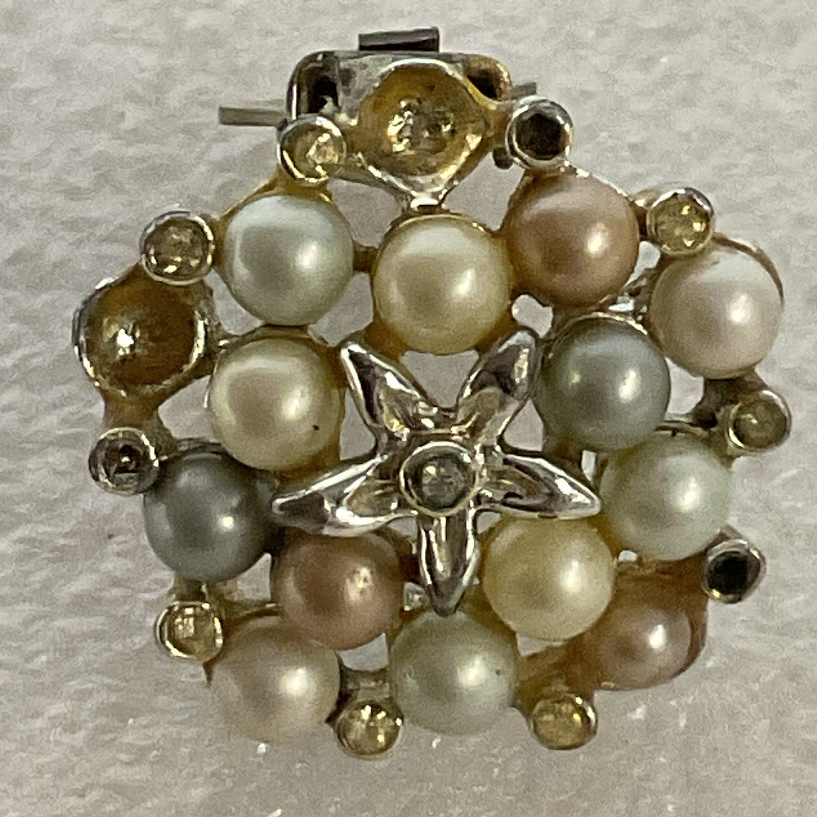 Vintage Marbella Starfish &FauxPearl Clip On Earrings With Missing Pearl&Stone - Image 8