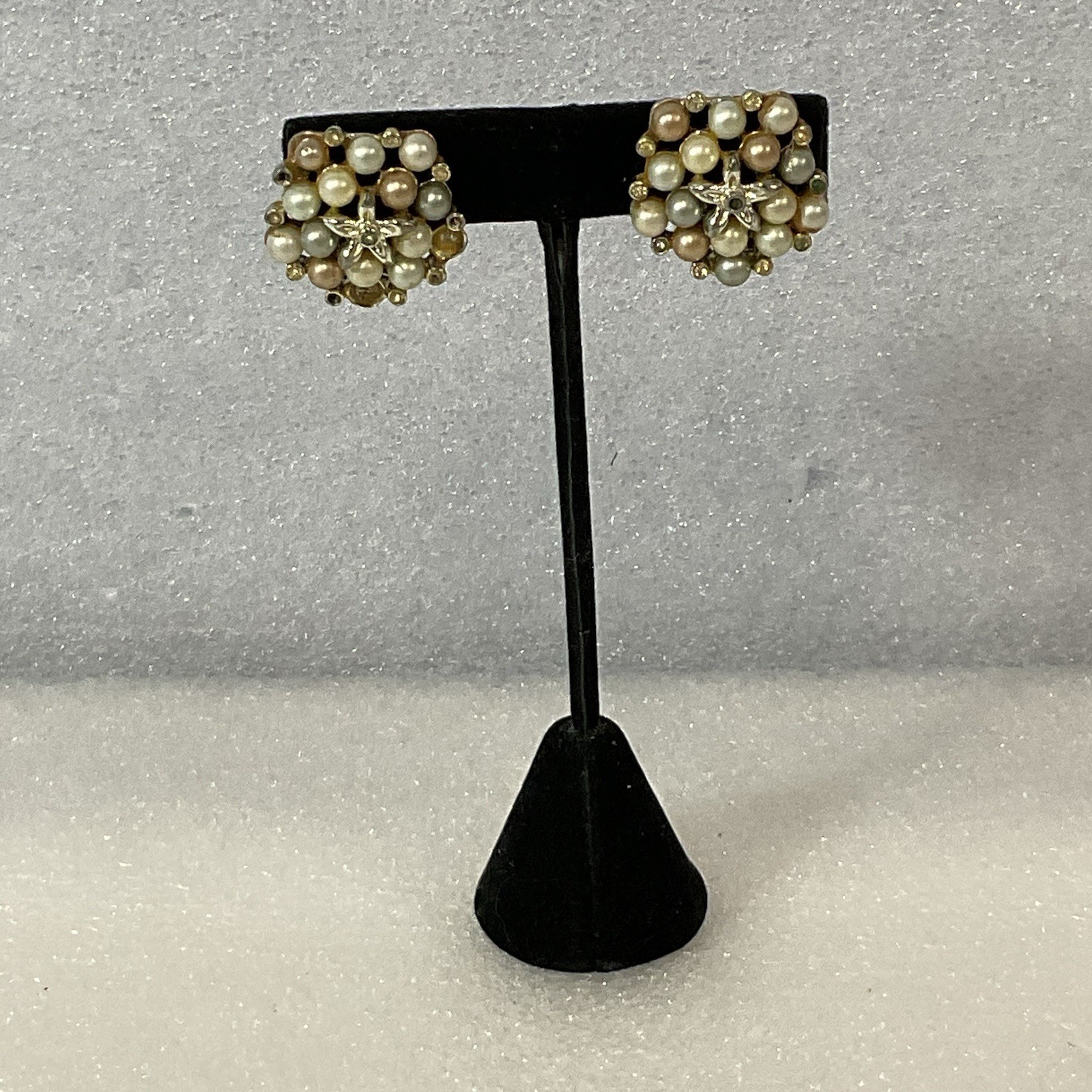 Vintage Marbella Starfish &FauxPearl Clip On Earrings With Missing Pearl&Stone - Image 13