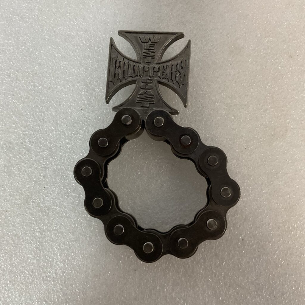 West Coast Choppers Chain Belt Buckle Bottle Opener VGC Metal Biker Style - Image 1