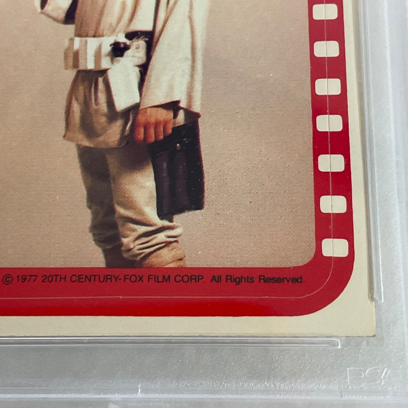 Star Wars 1977 Luke Poses Weapon Sticker Card #42 PSA 4 CERT#151033823 - Image 10