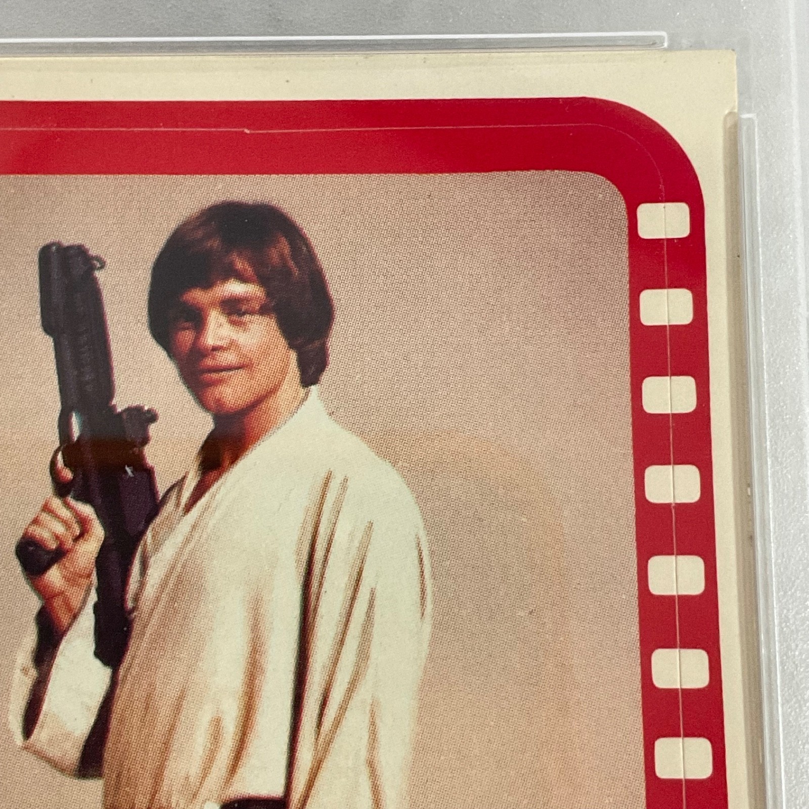 Star Wars 1977 Luke Poses Weapon Sticker Card #42 PSA 4 CERT#151033823 - Image 9