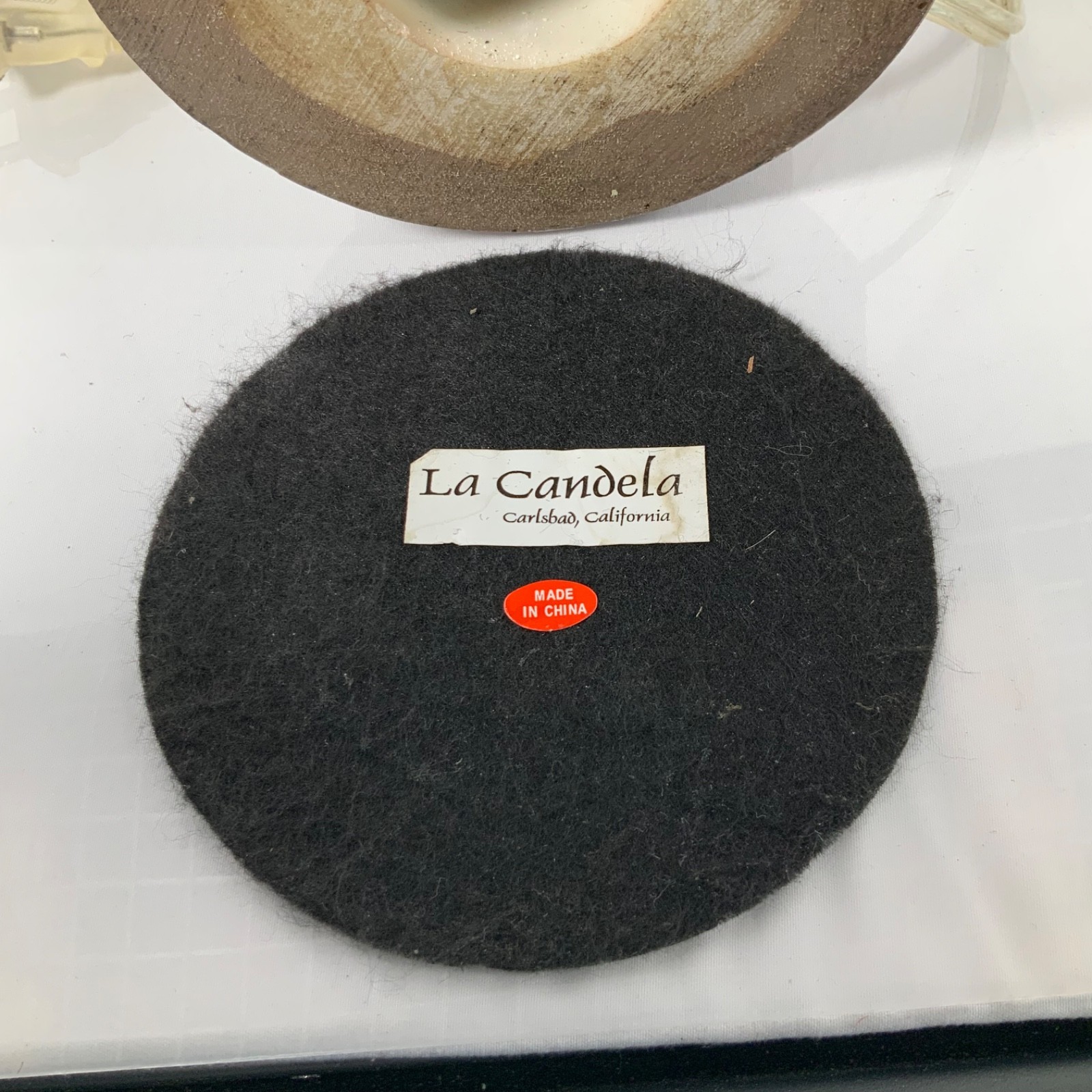 La Candela Brown Crackle Finish Table Lamp Base 19 in Tested Working - Image 8