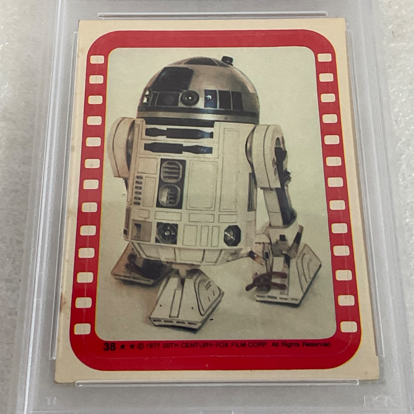 Star Wars 1977 R2-D2 Kenny Baker Sticker Card #38 PSA 4 CERT#151033822 - Image 5