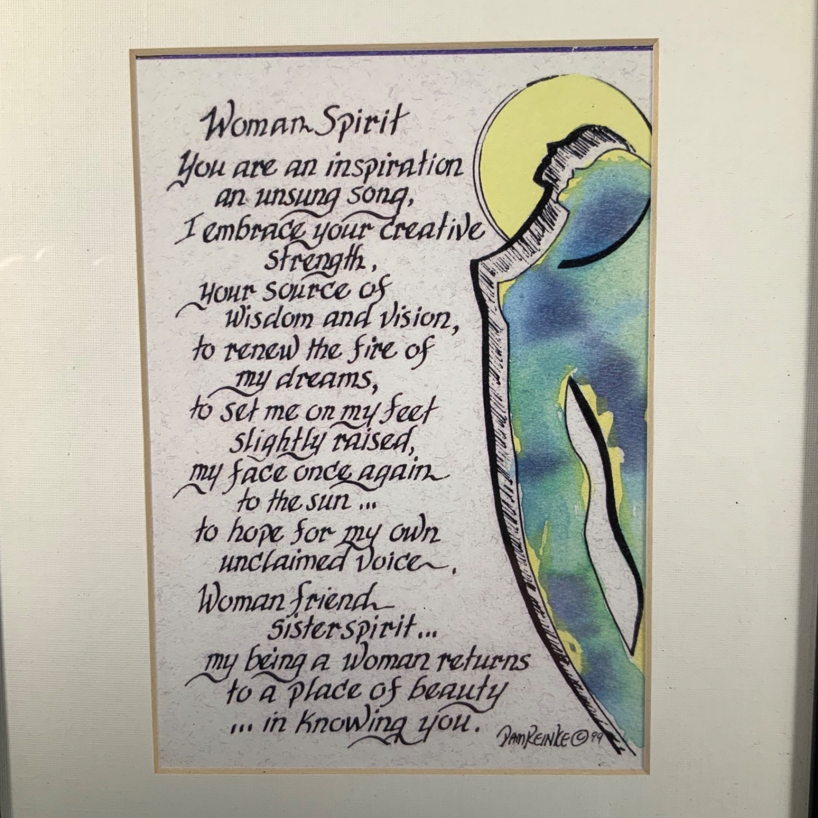 Pam Reinke Woman Spirit Framed Print Pier 1 Black Silver 11 x 13 in - Image 2