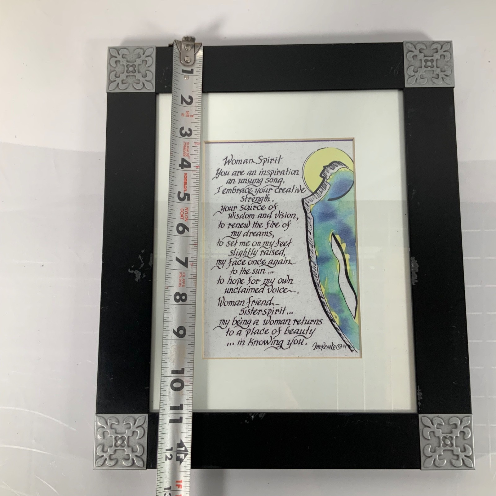 Pam Reinke Woman Spirit Framed Print Pier 1 Black Silver 11 x 13 in - Image 6