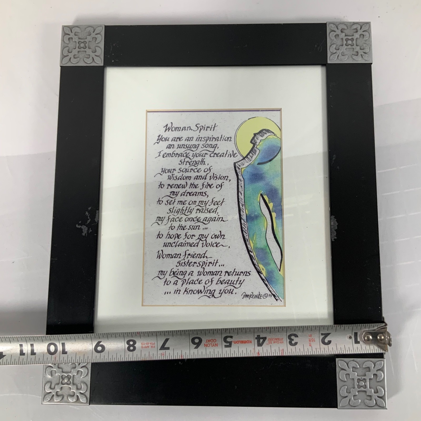 Pam Reinke Woman Spirit Framed Print Pier 1 Black Silver 11 x 13 in - Image 7
