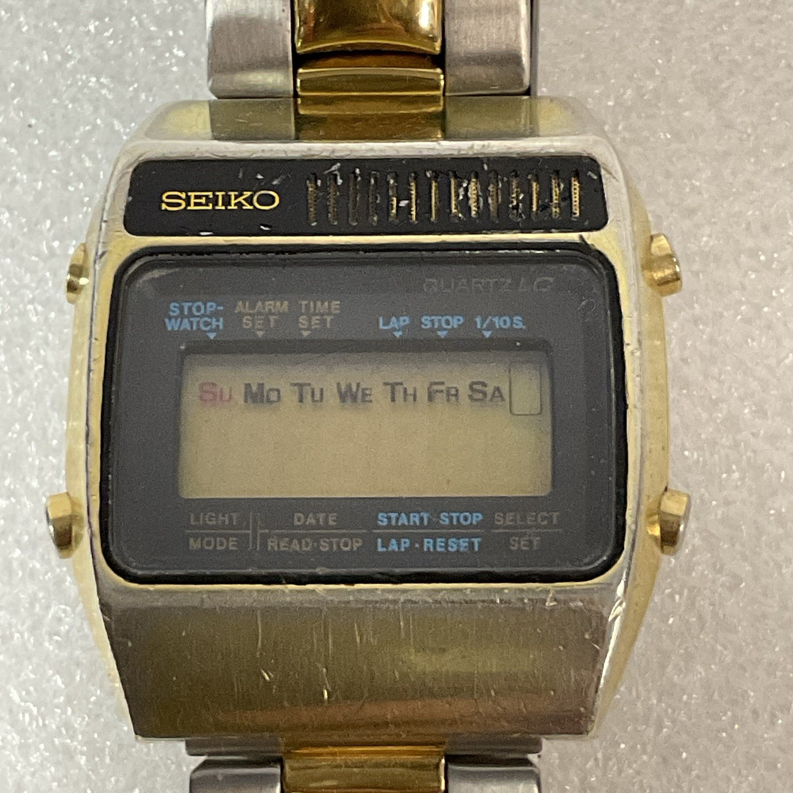 Vintage Seiko A159-5019-G Alarm Quartz Men's Wristwatch Untested For Parts - Image 2