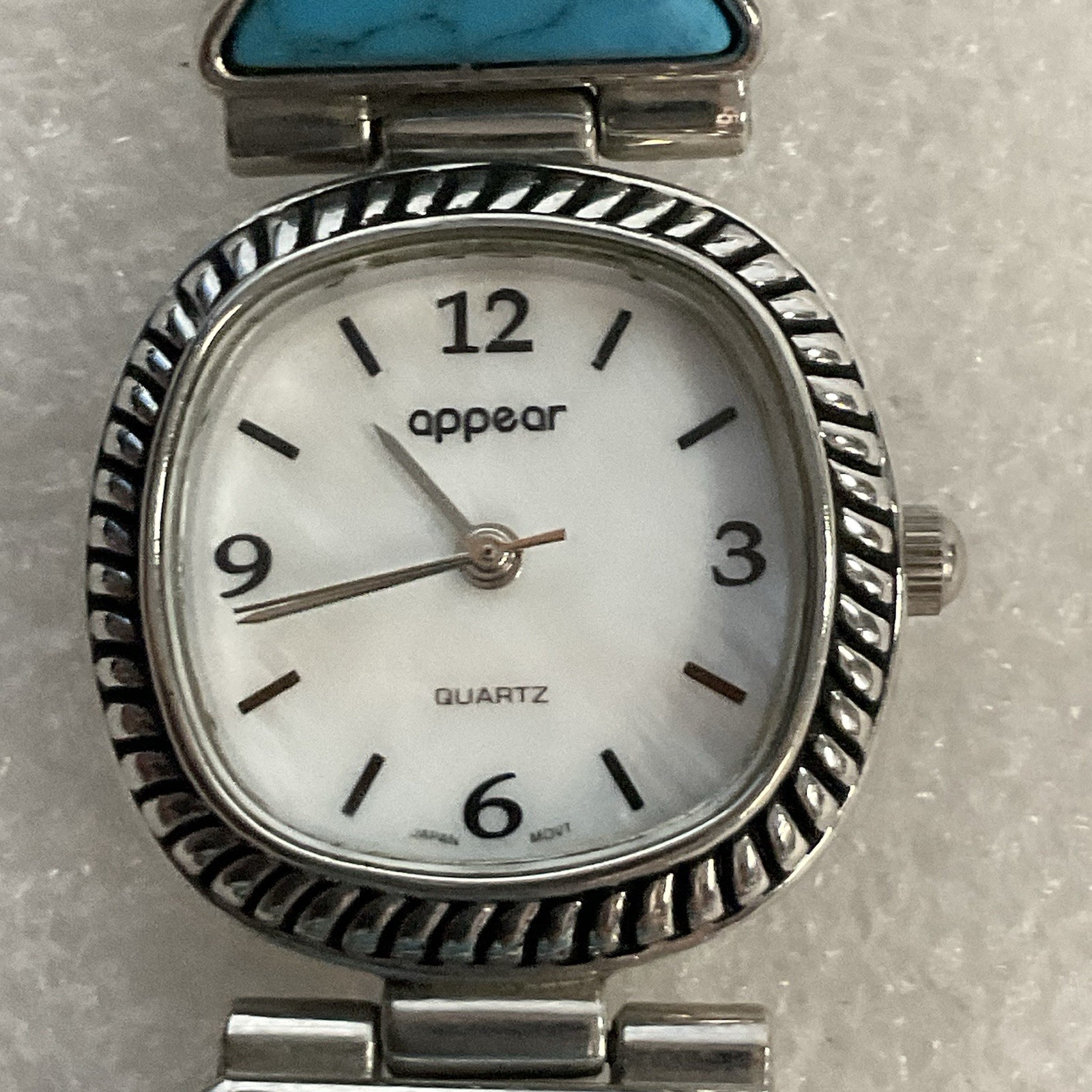 Appear Quartz Watch With Leather & Stone Bracelet Band GnuFashion - Image 2