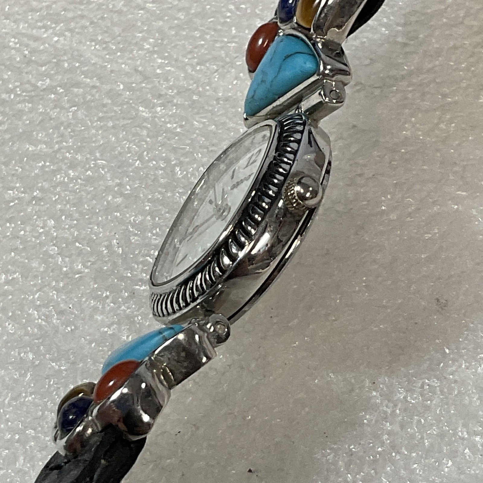 Appear Quartz Watch With Leather & Stone Bracelet Band GnuFashion - Image 5