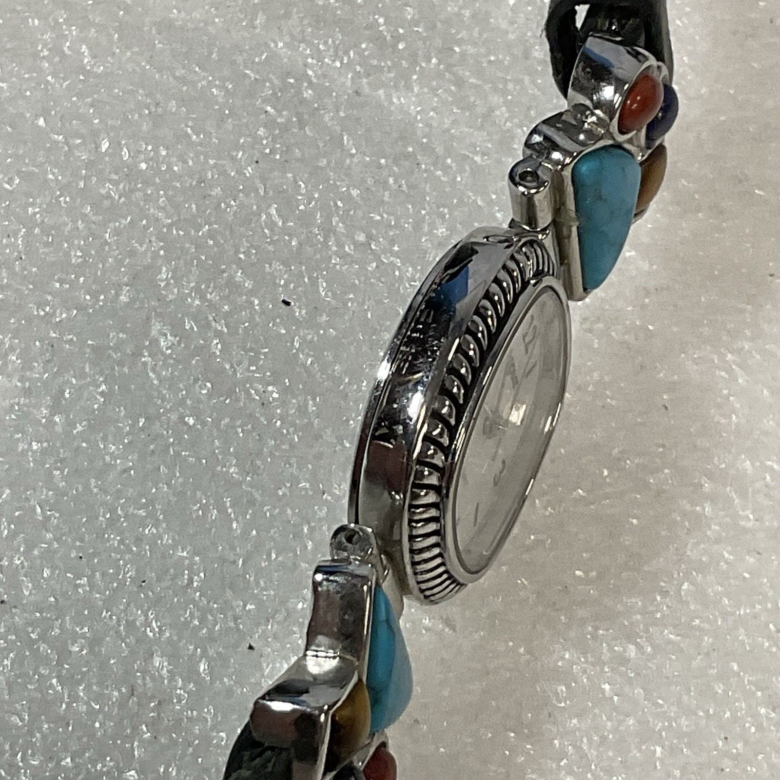 Appear Quartz Watch With Leather & Stone Bracelet Band GnuFashion - Image 6