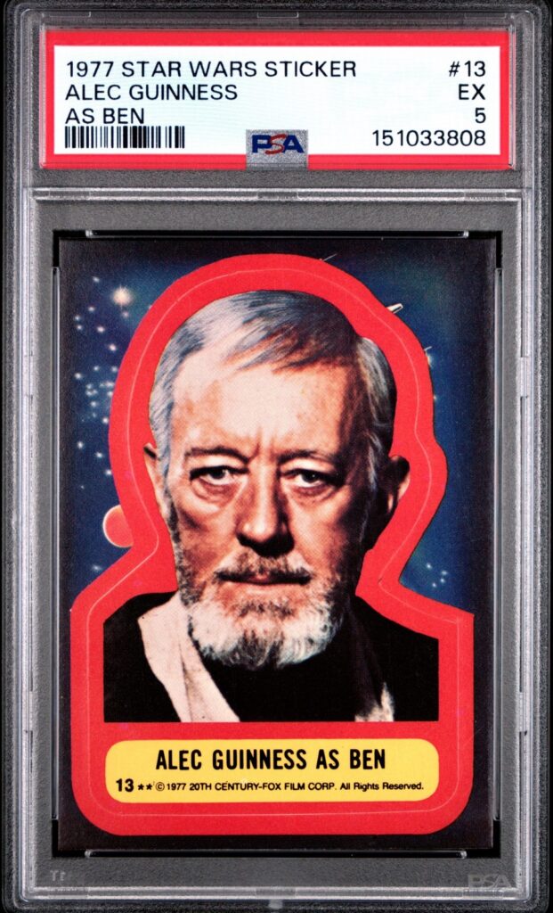 Star Wars 1977 Alec Guinness As Ben Sticker Card #13 PSA 5 CERT#151033808 - Image 1