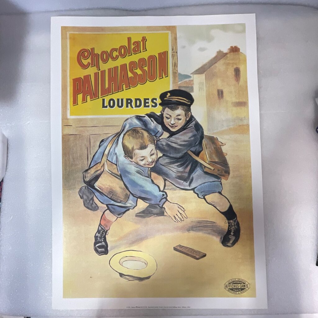1995 Chocolat Pailhasson Lourdes Poster Affiches-Camis Print 27.5x18.5in - Image 1
