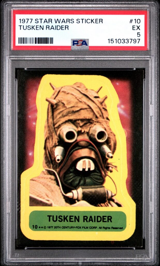 Star Wars 1977 Tusken Raider Sticker Card #10 PSA 5 CERT#151033797 - Image 1