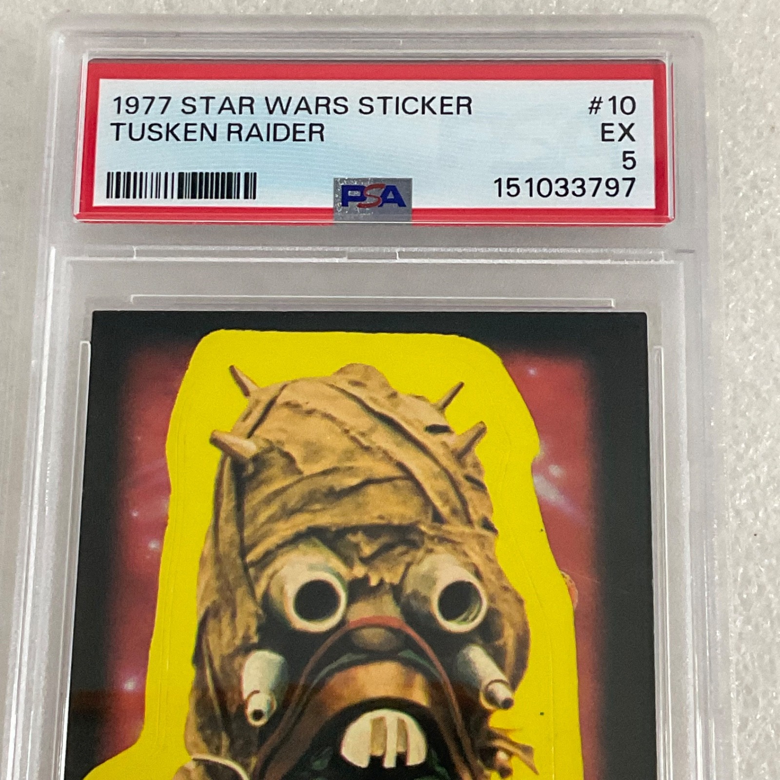 Star Wars 1977 Tusken Raider Sticker Card #10 PSA 5 CERT#151033797 - Image 5