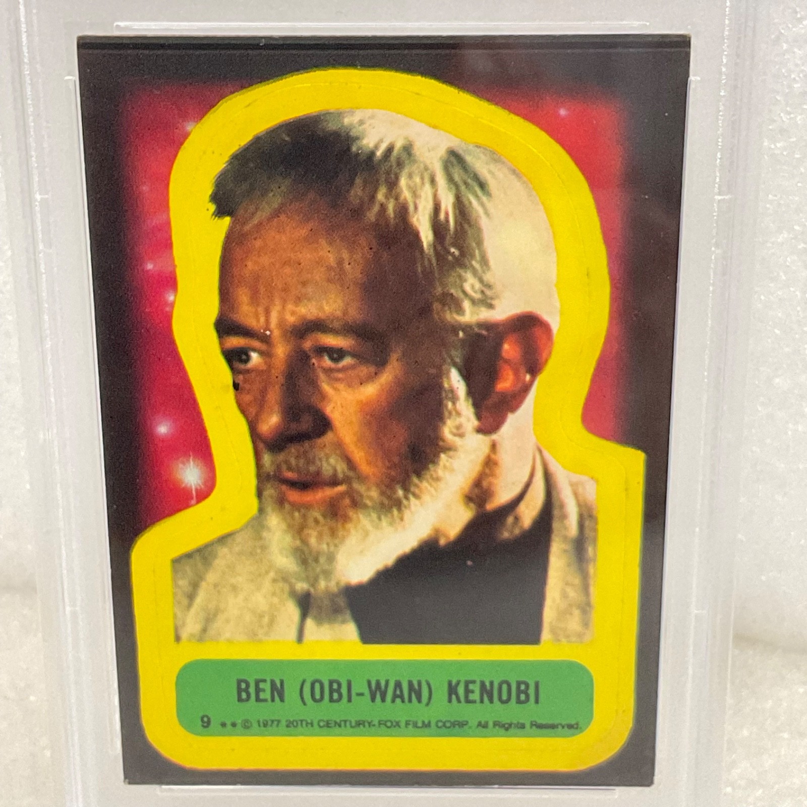 Star Wars 1977 Ben Obi-Wan Kenobi Sticker Card #9 PSA 5 CERT#151033794 - Image 5