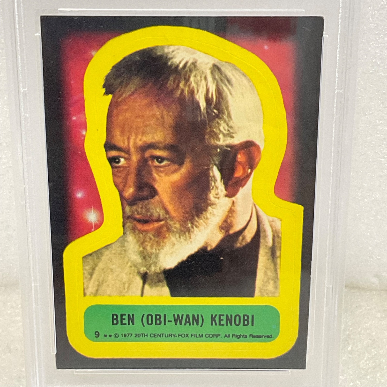 Star Wars 1977 Ben Obi-Wan Kenobi Sticker Card #9 PSA 5 CERT#151033793 - Image 5