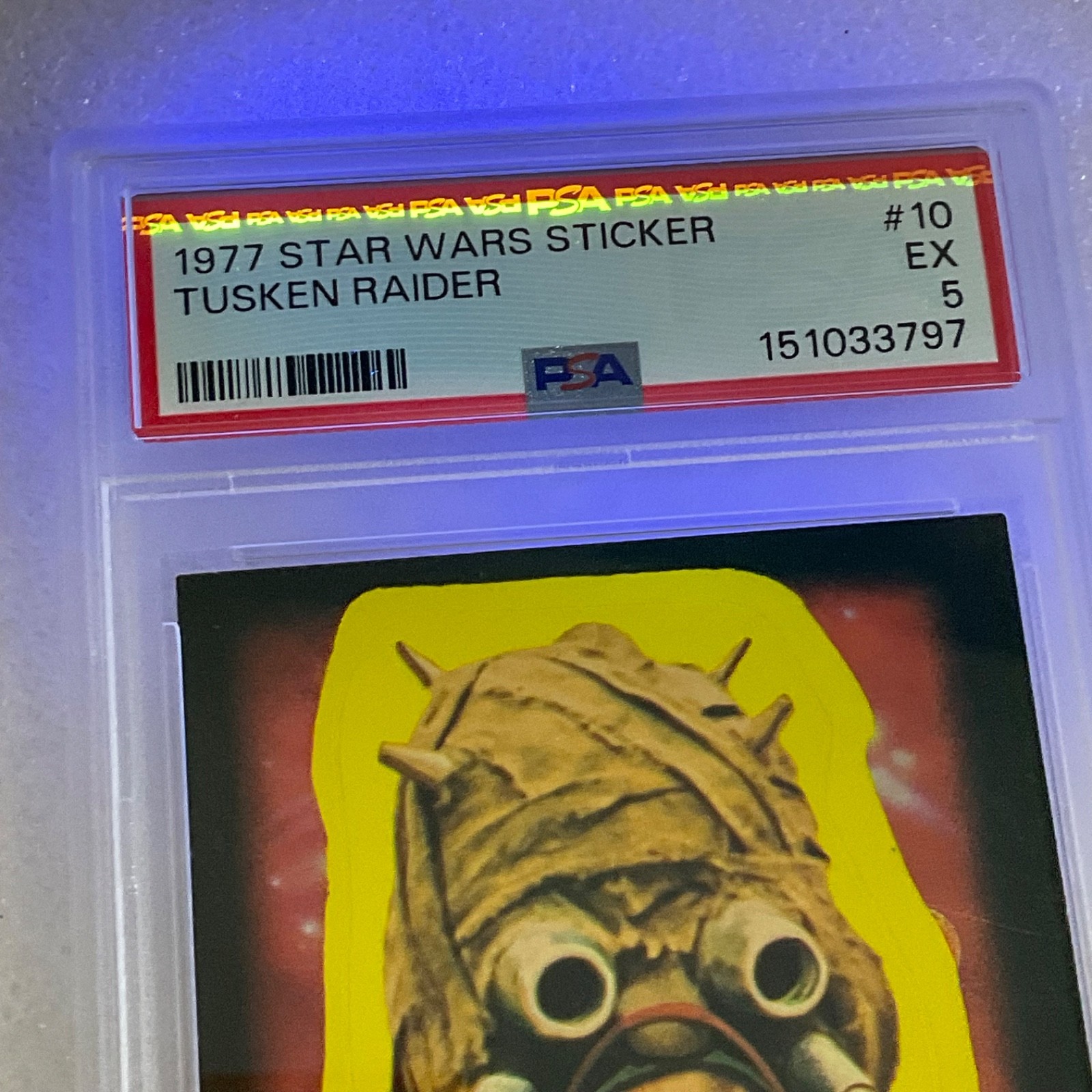 Star Wars 1977 Tusken Raider Sticker Card #10 PSA 5 CERT#151033797 - Image 20